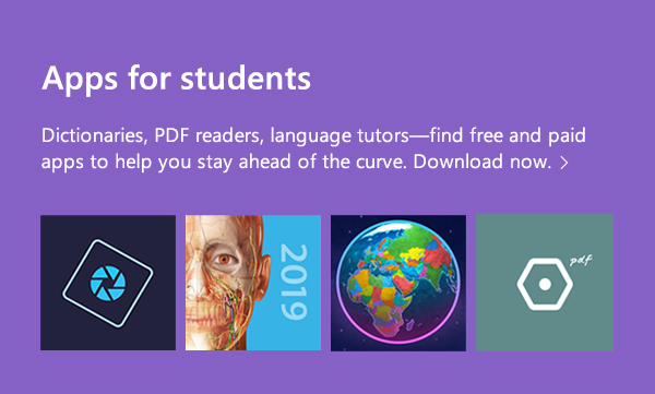 Apps for students. Dictionaries, PDF readers, language tutors—find free and paid apps to help you stay ahead of the curve. Download now.